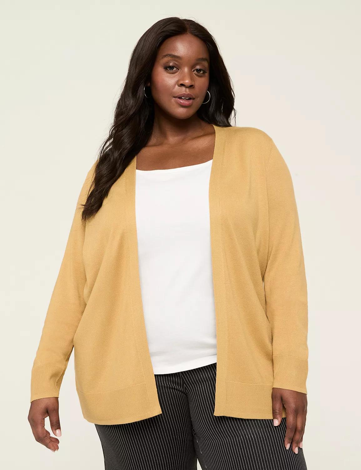 Modern Long-Sleeve Open-Front Cardigan Product Image