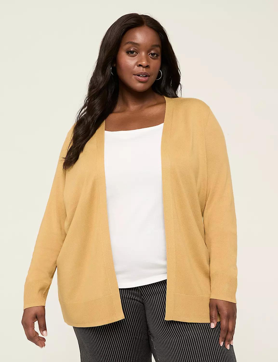 Modern Long-Sleeve Open-Front Cardigan Product Image