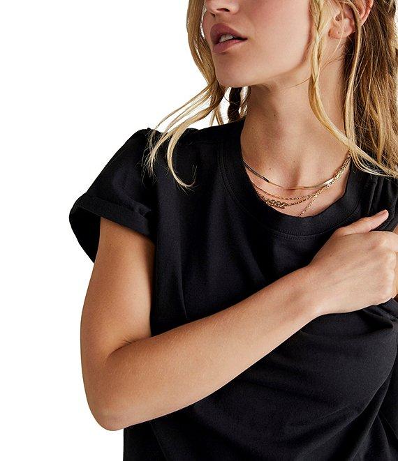 Free People The Perfect Tee Crew Neck Short Sleeve Cropped Tee Product Image