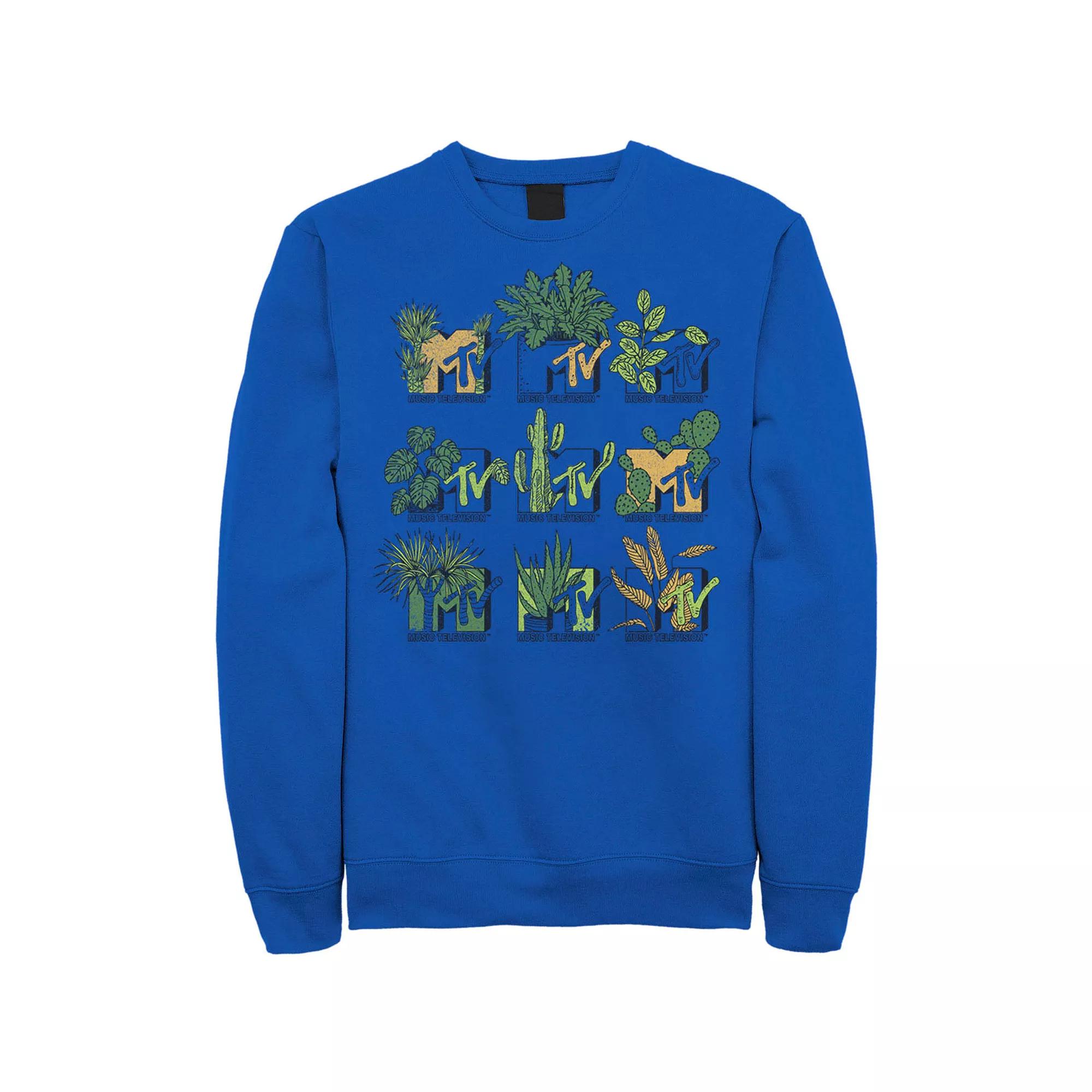 Men's MTV Mtve Succulents Plants Logo Sweatshirt,  Product Image