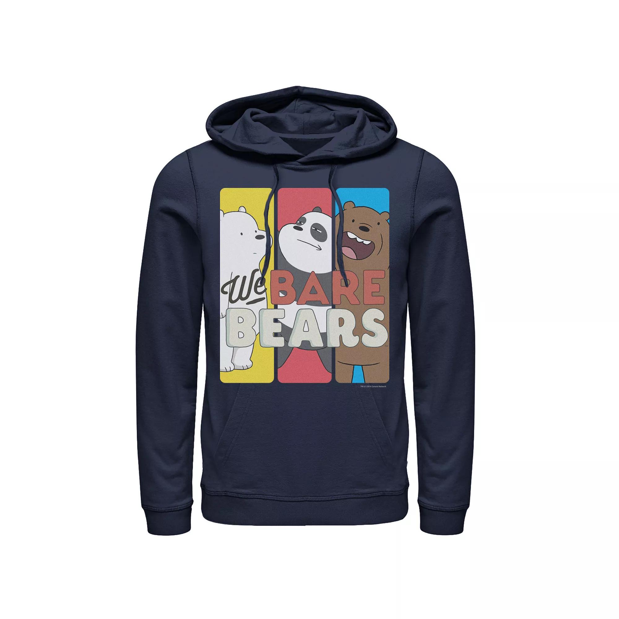 Men's We Bare Bears Character Panels Hoodie,  Product Image