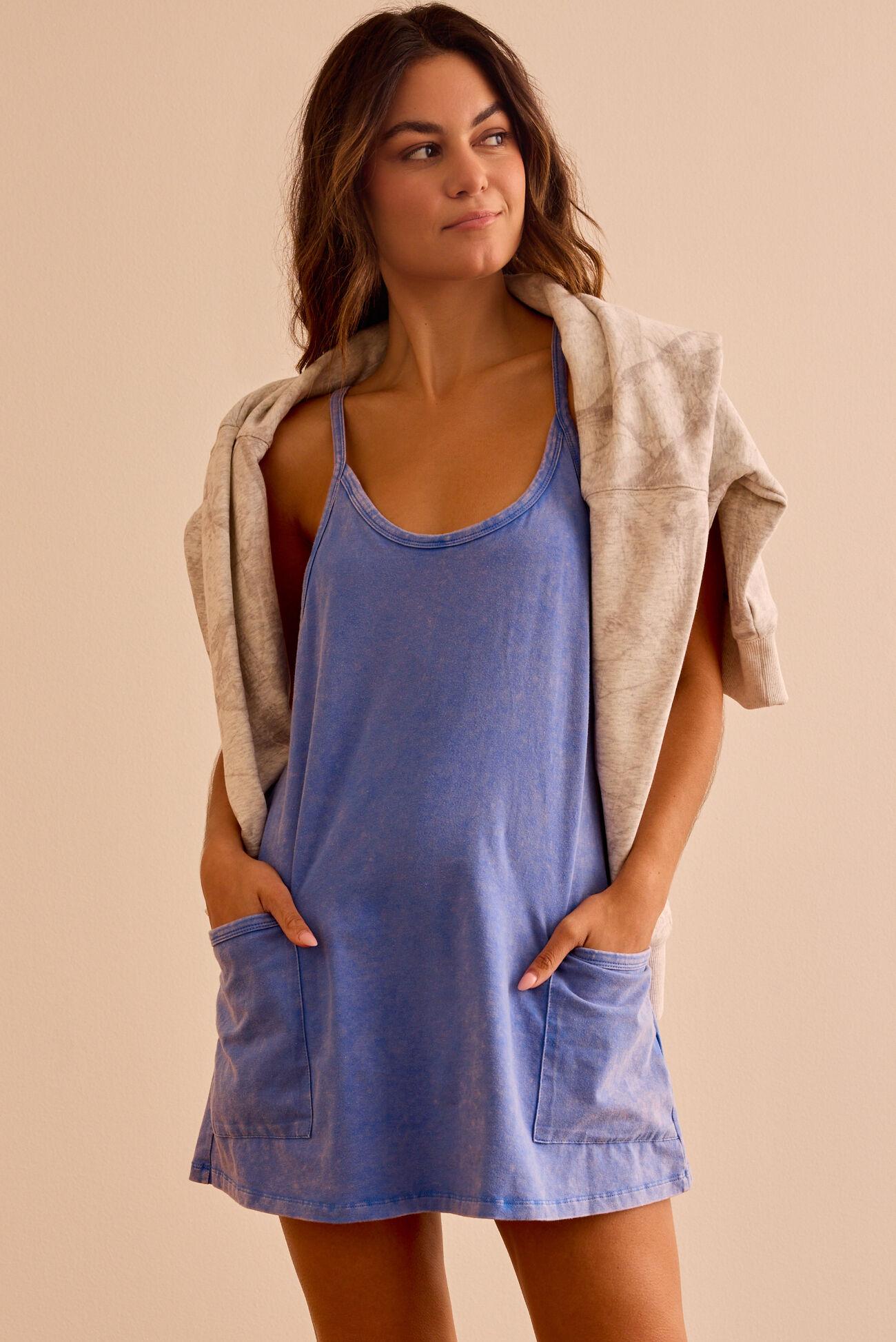 Hang Tough Mineral Wash Mini Dress Product Image