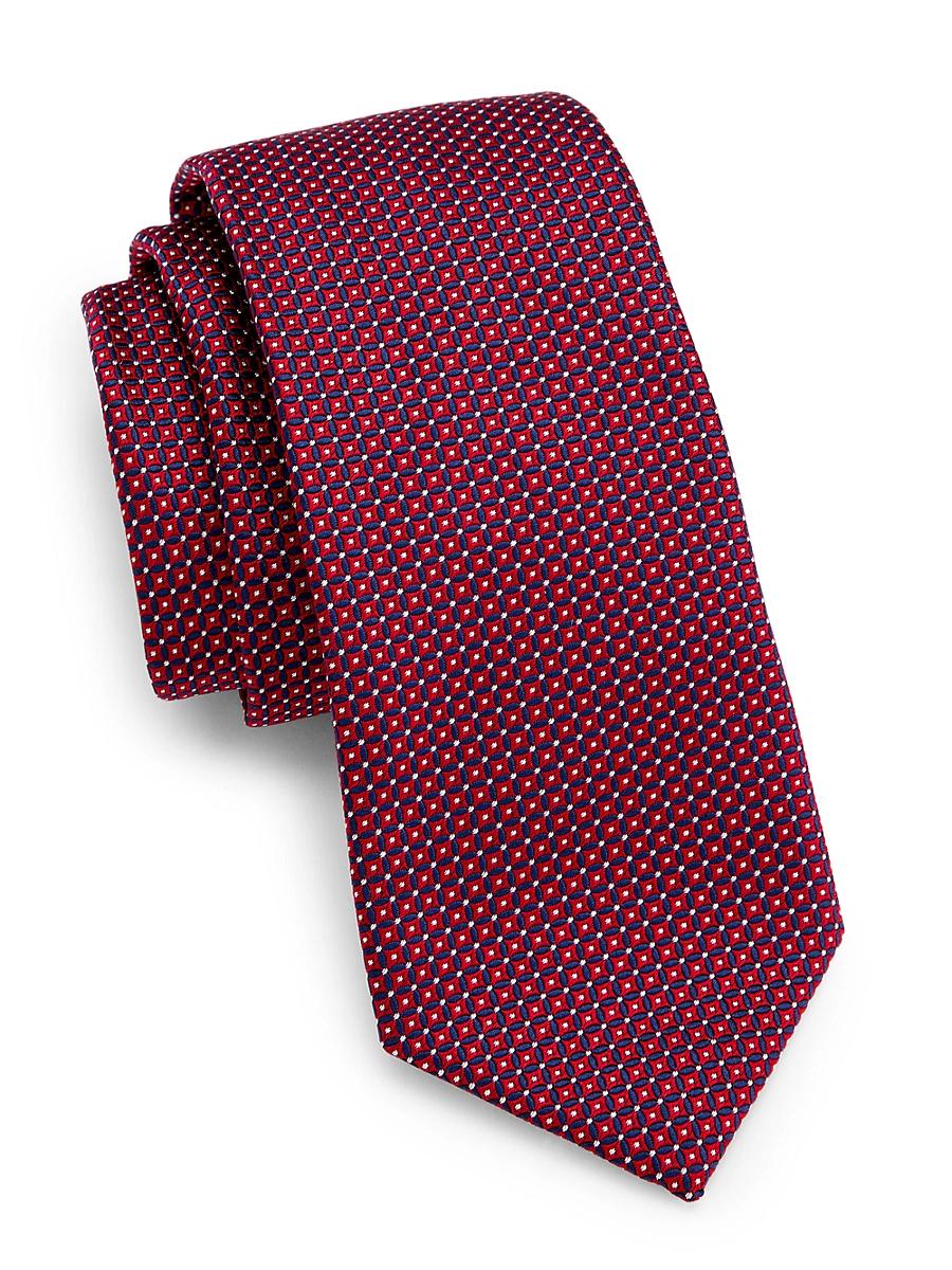 Mens Micro-Square Silk Tie Product Image