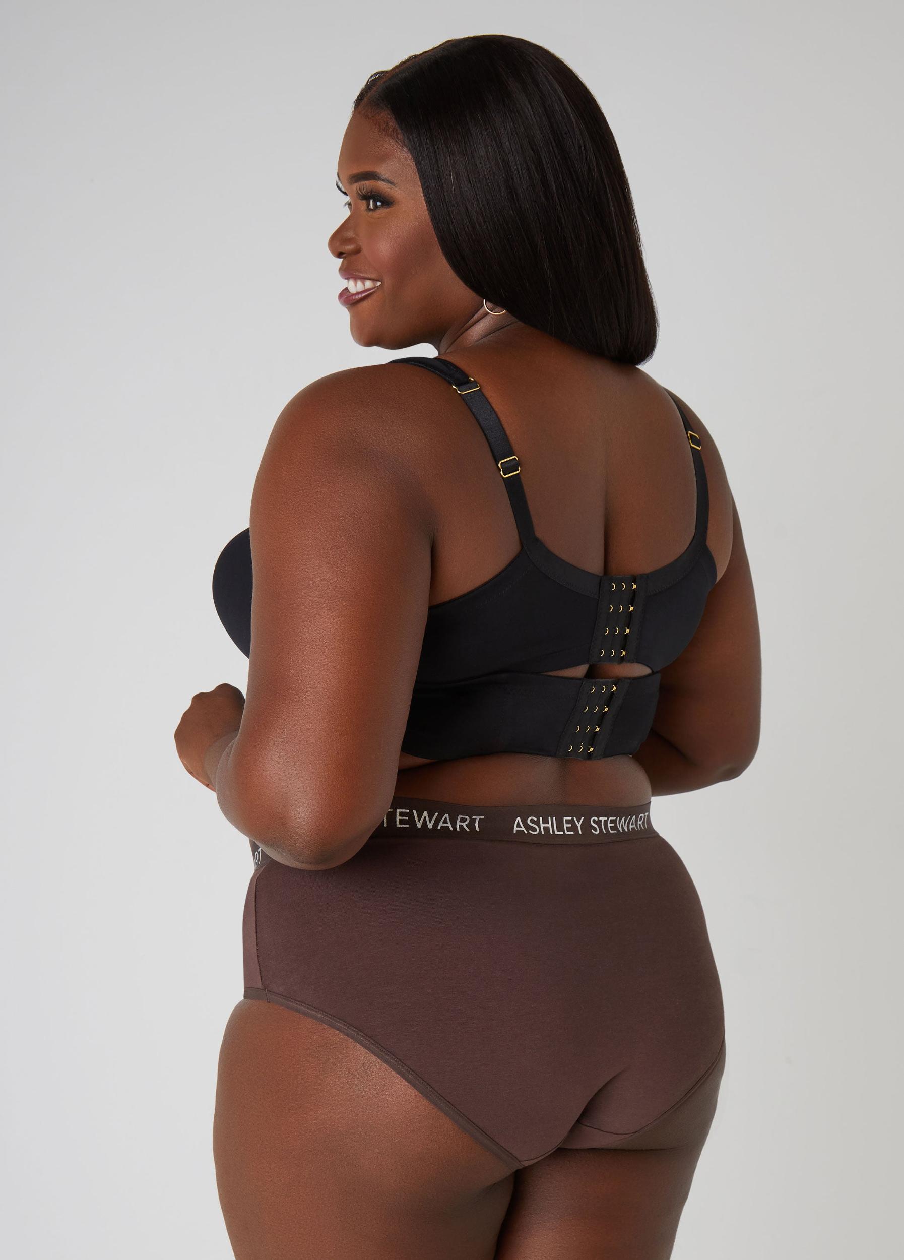 Plus Size Stretch Cotton Hipster Panties Ashley Stewart Product Image