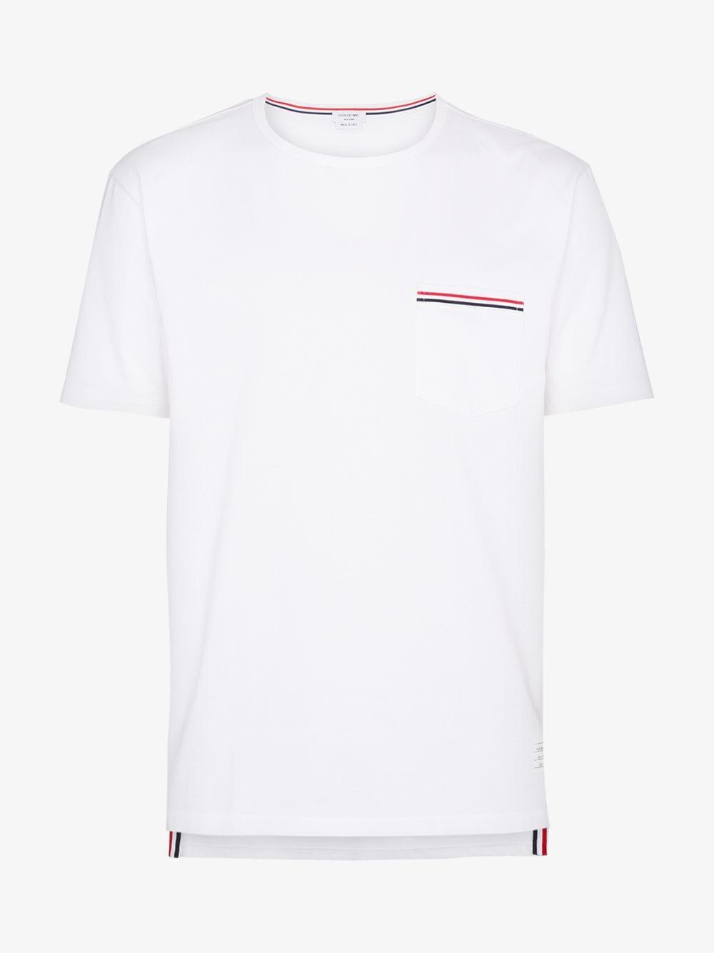 THOM BROWNE Oversized Pocket T-shirt Clothing In White Product Image