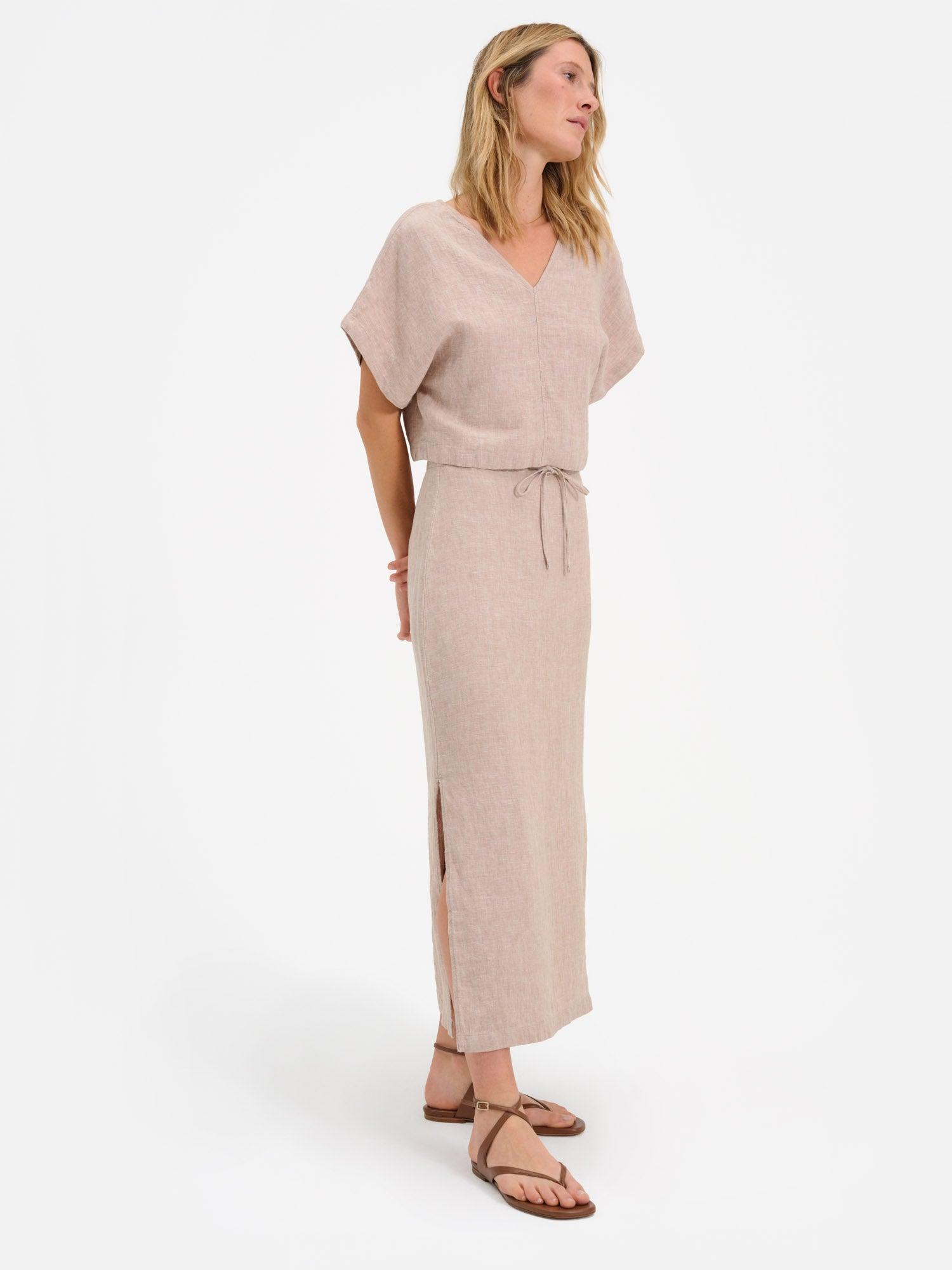 Organic Linen Midi Skirt Female Product Image