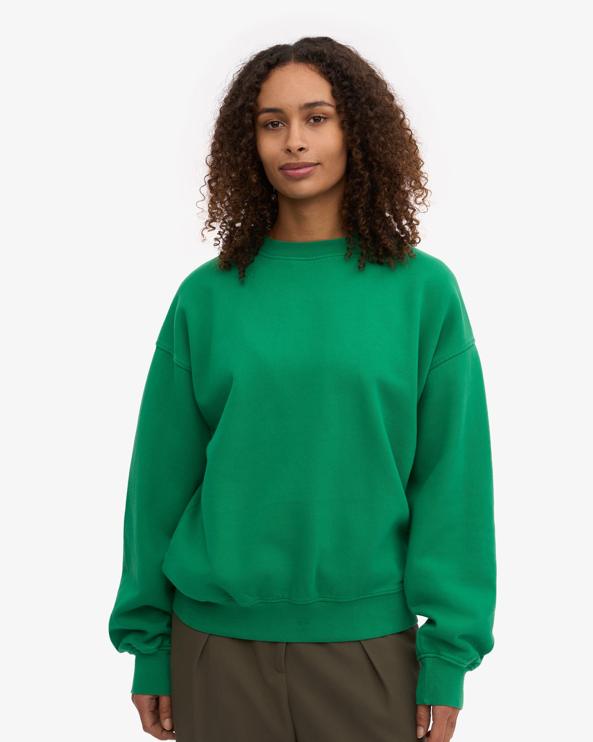 Organic Oversized Crew - Kelly Green Product Image