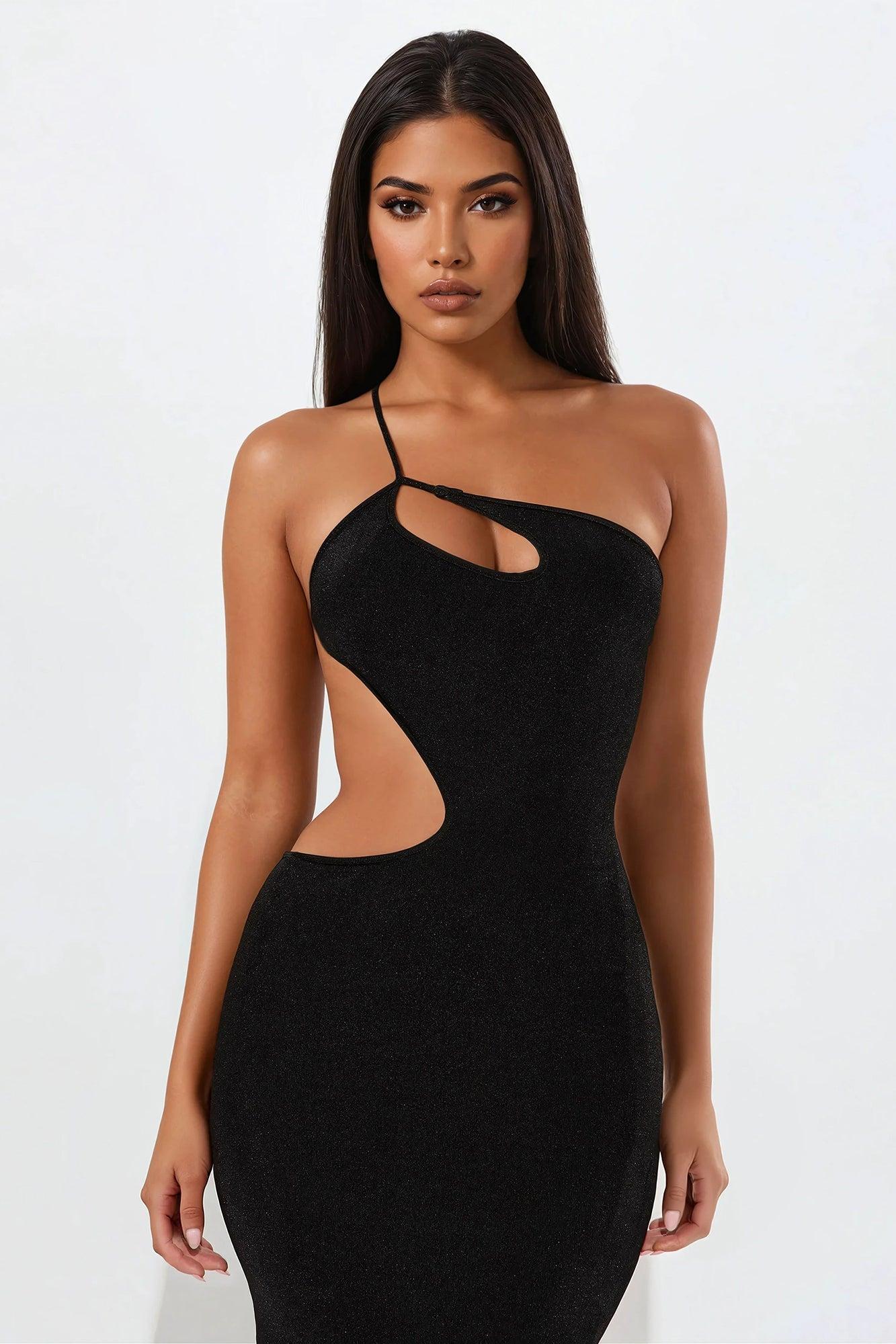 Slinky Tammy Double Lined Maxi Dress - Black Product Image