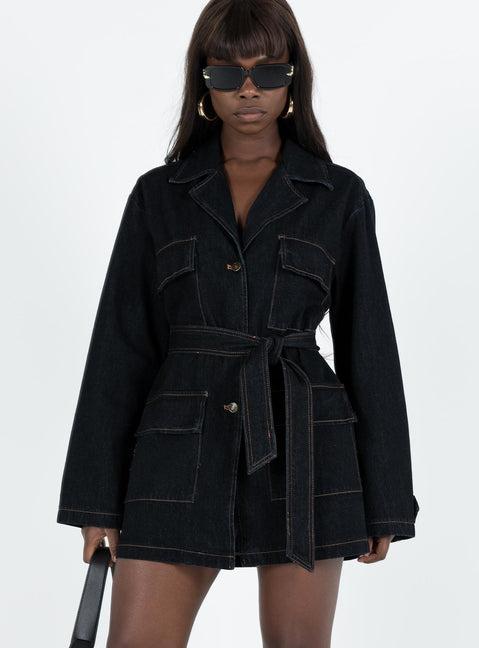 Giselle Mini Dress Dark Denim Product Image