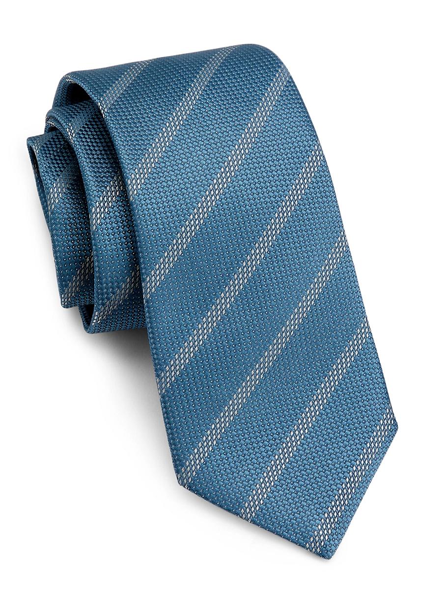 Mens Diagonal Stripe Silk Tie Product Image