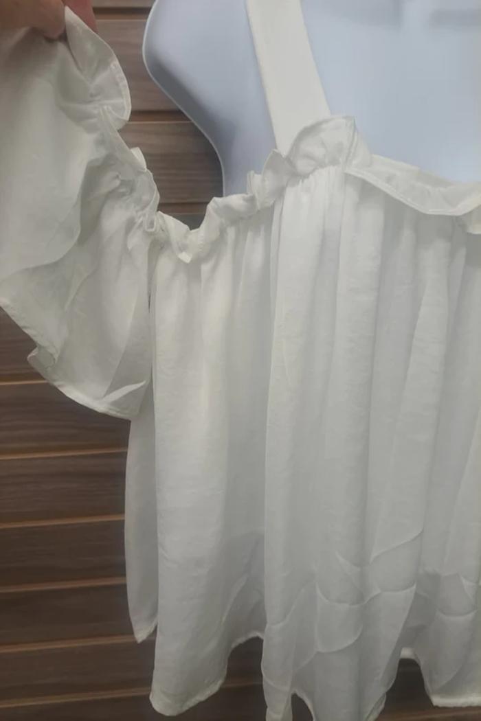 Ruffle Flowy Tank With Sleeve Product Image