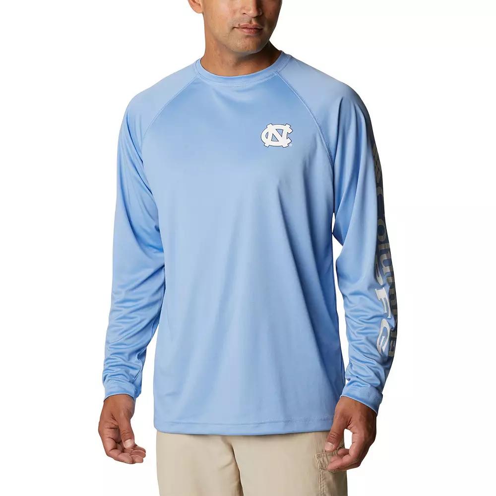 Columbia Mens Collegiate PFG Terminal Tackle Long Sleeve Shirt - North Carolina- Product Image