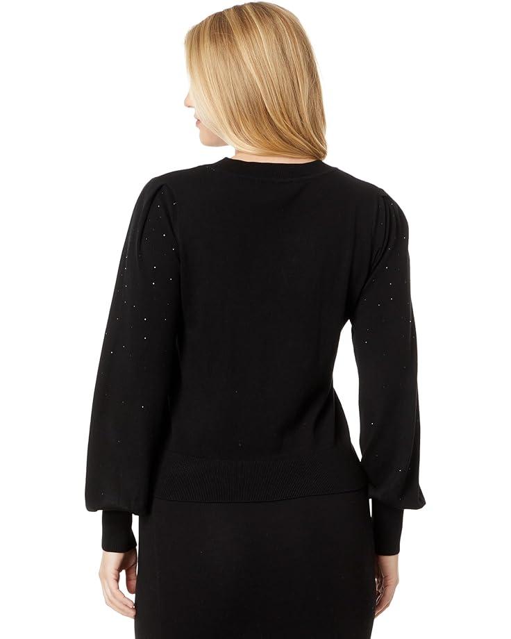 Women's DKNY Long Sleeve Crew Neck Mini Sequin Sweater Product Image