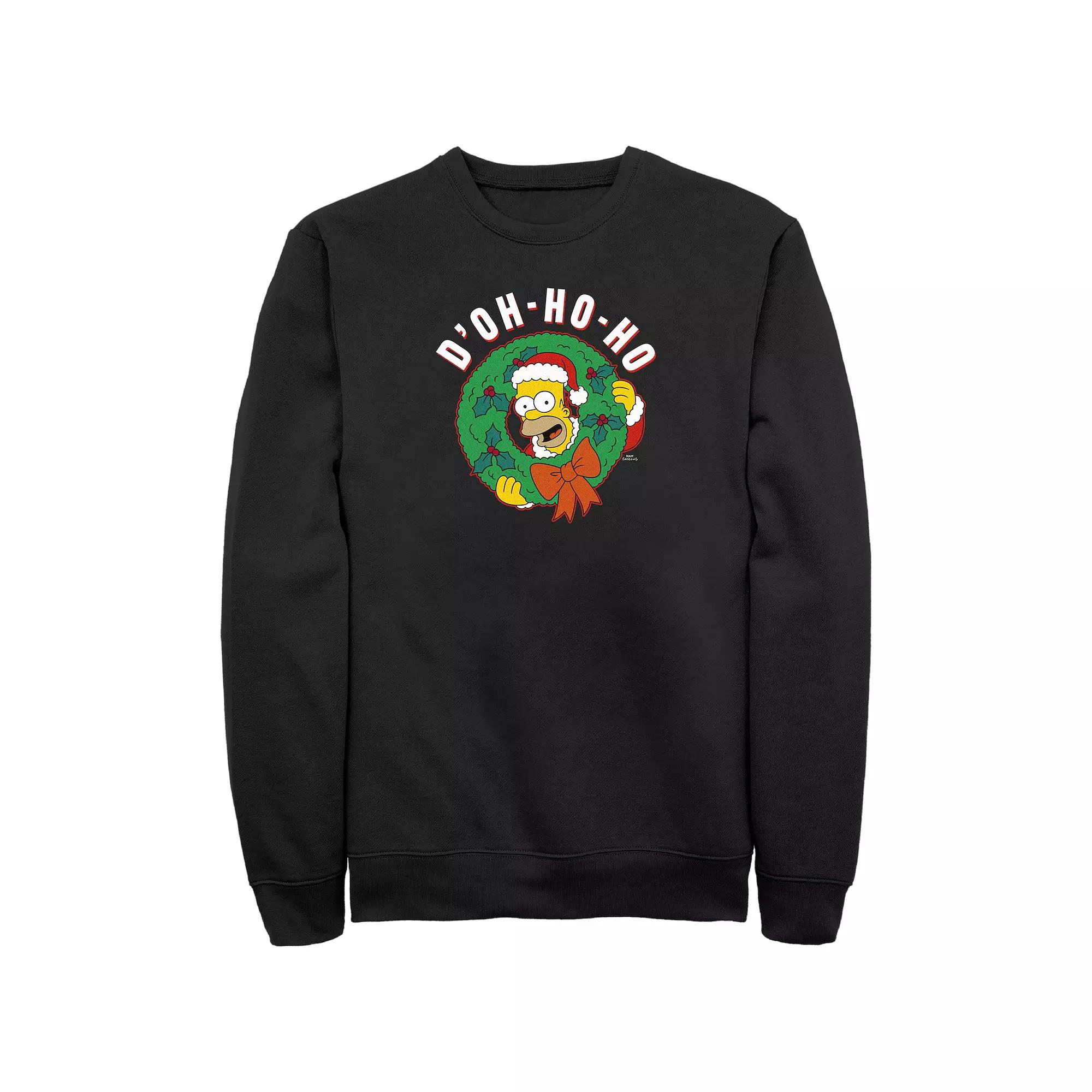 Big & Tall The Simpsons Homer D'Oh Ho Ho Graphic Fleece, Men's,  Product Image