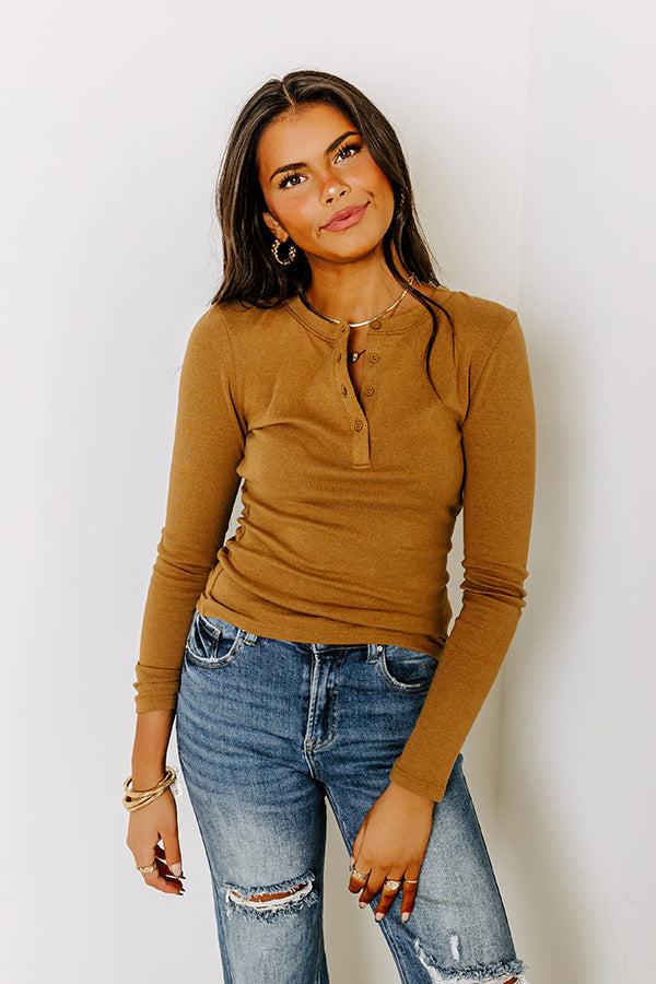 Hand In Hand Through It All Top In Camel Product Image