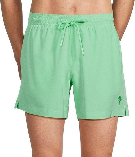 Caribbean Palmsway 6#double; Solid Swim Trunks Product Image