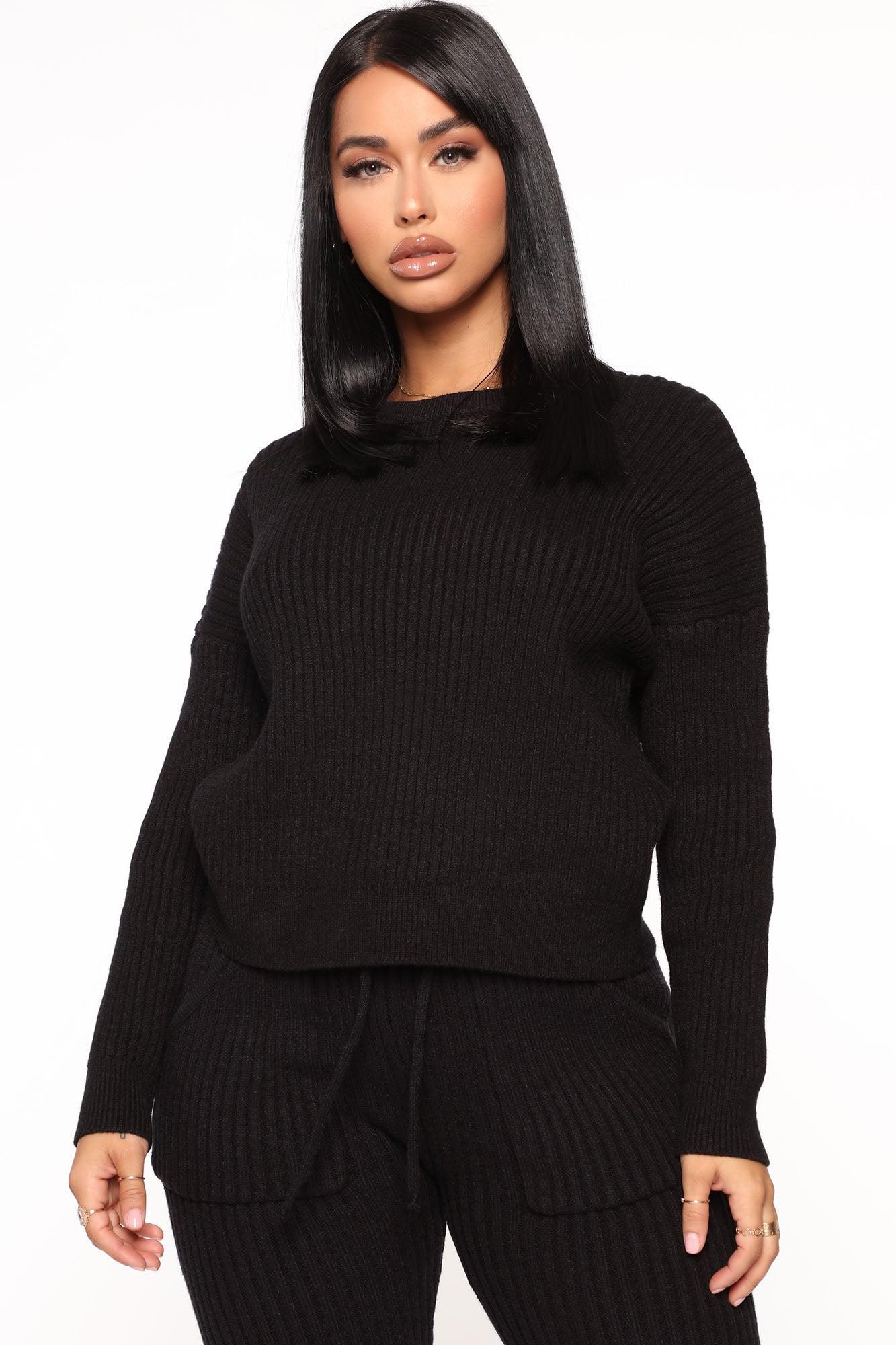 Cozy Nights Pant Set - Black Female Product Image