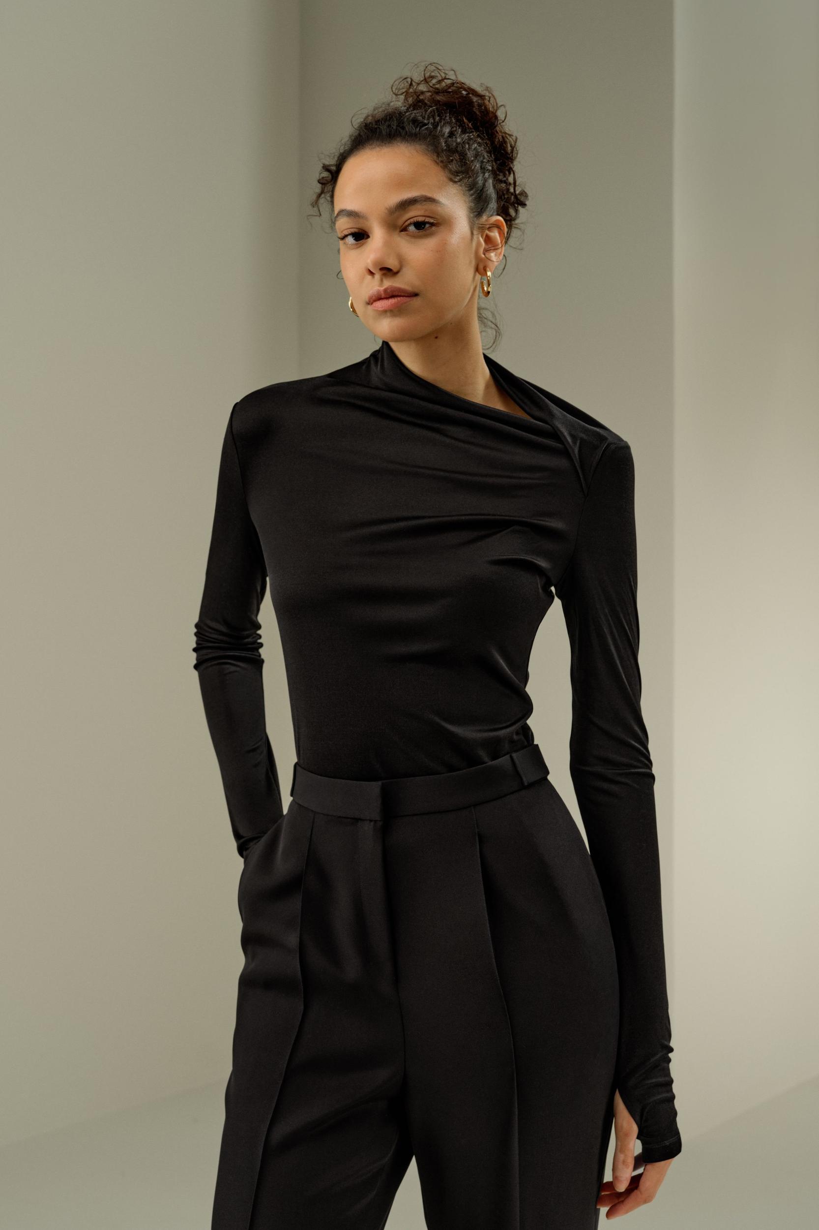 LILYSILK Silk Tops for Women | Black 100% Grade 6A Silk | High Hygroscopic All Seasons Tops XS Product Image