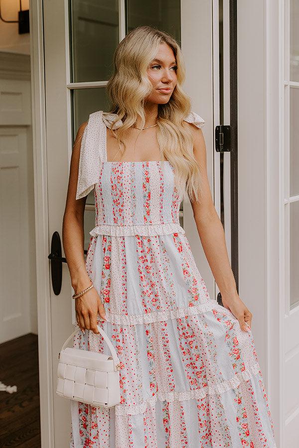 Prairie Bloom Floral Tiered Midi Dress Product Image