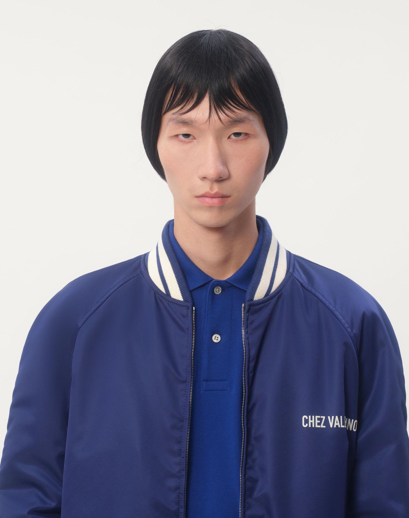 Long-Sleeved Cotton Piqué Polo Shirt With Vlogo Embroidery Product Image