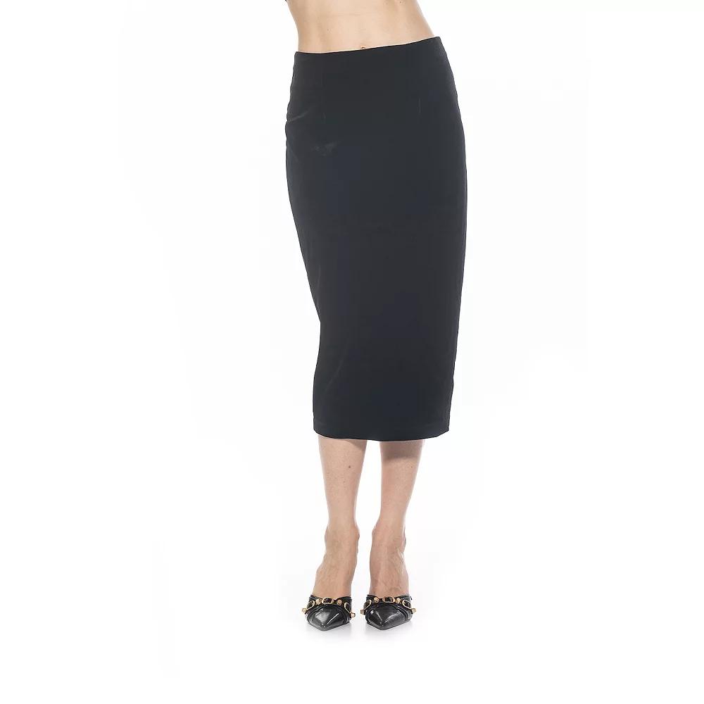 Women's ALEXIA ADMOR Jayden Velvet Midi Skirt,  Product Image