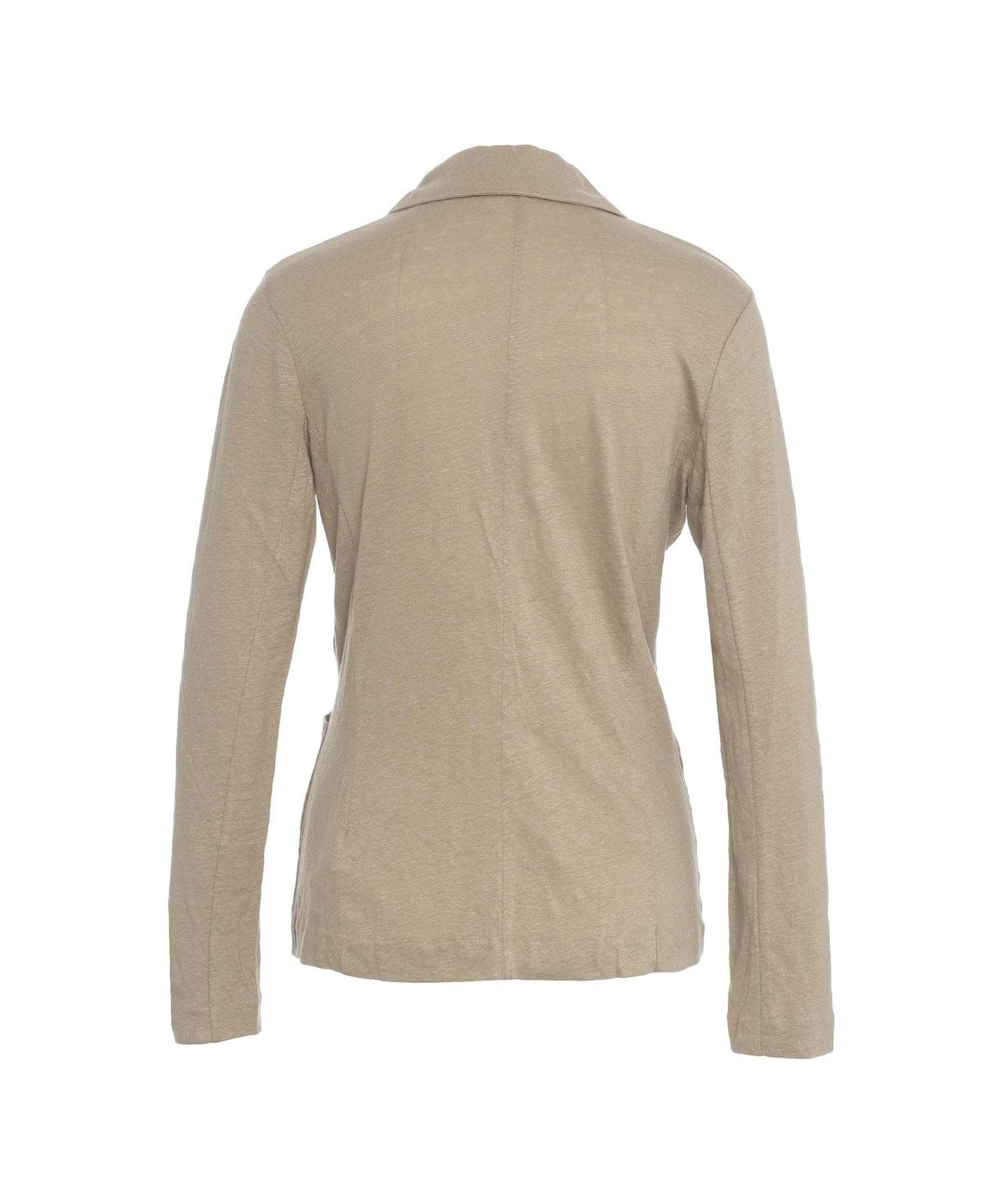 Single-breasted linen-blend blazer Product Image