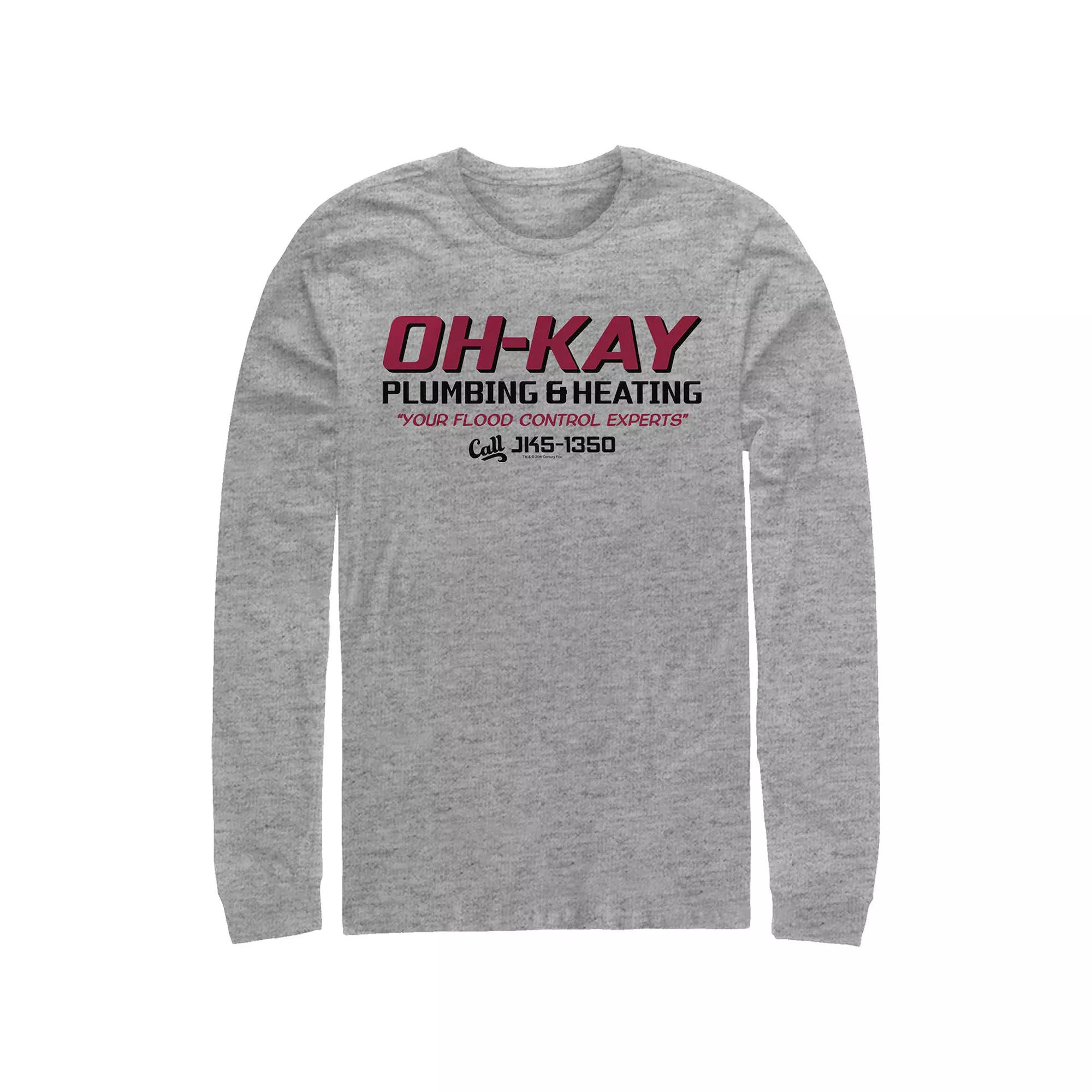 Big & Tall Home Alone Oh-Kay Plumbing & Heating Logo Long Sleeve Graphic Tee, Men's,  Product Image