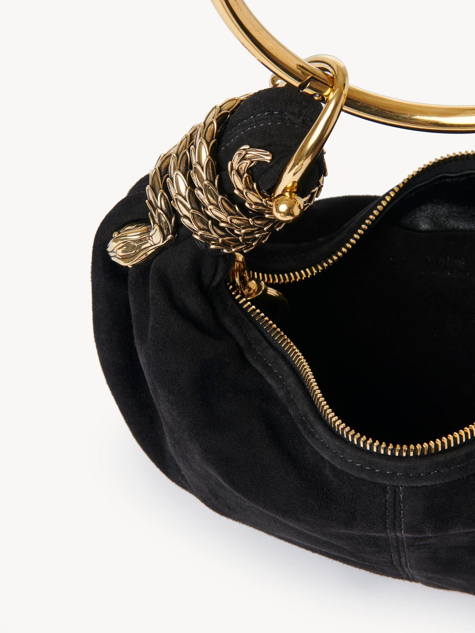Small Snake Bracelet Hobo bag in suede leather Product Image