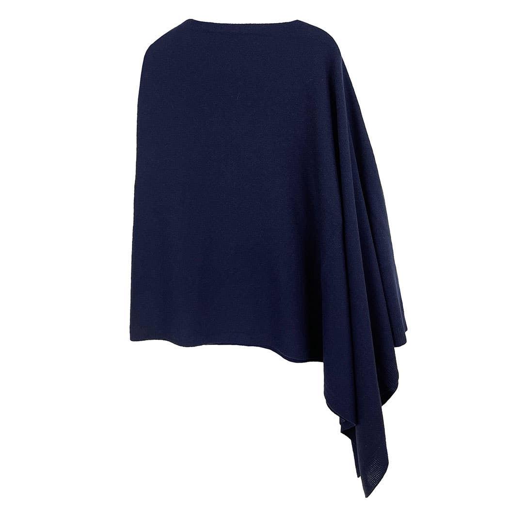 Dark Tone Solid Diamond Shape Scarf Poncho Product Image