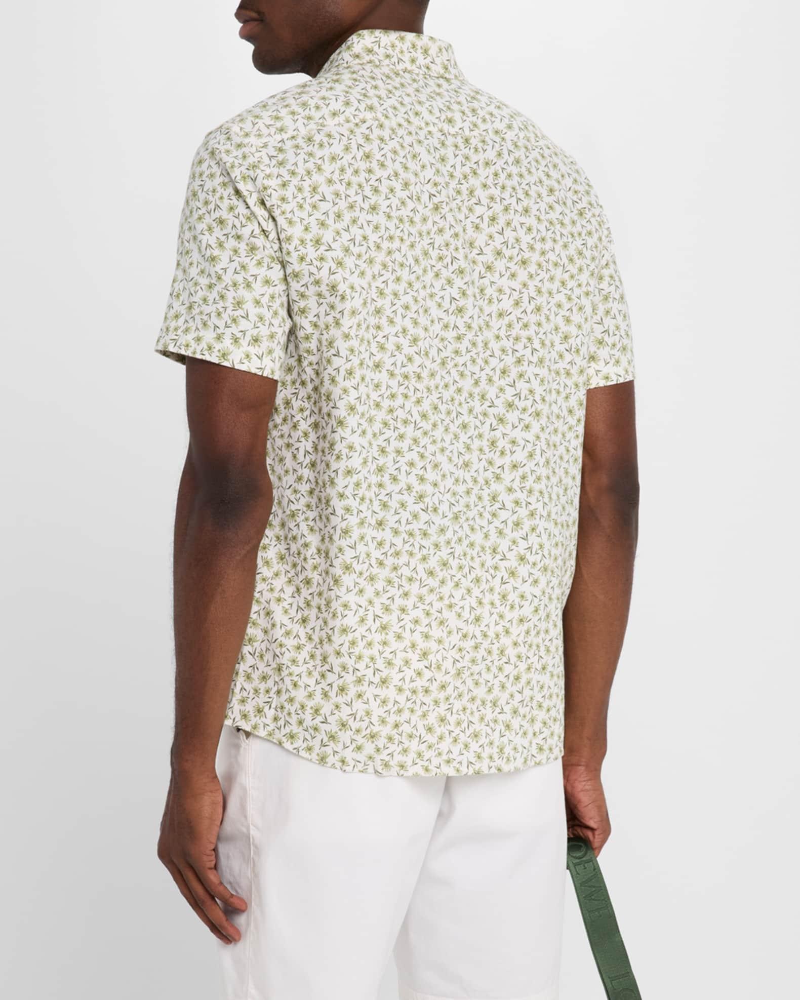 Men's Roan Floral Linen Short-Sleeve Sport Shirt Product Image