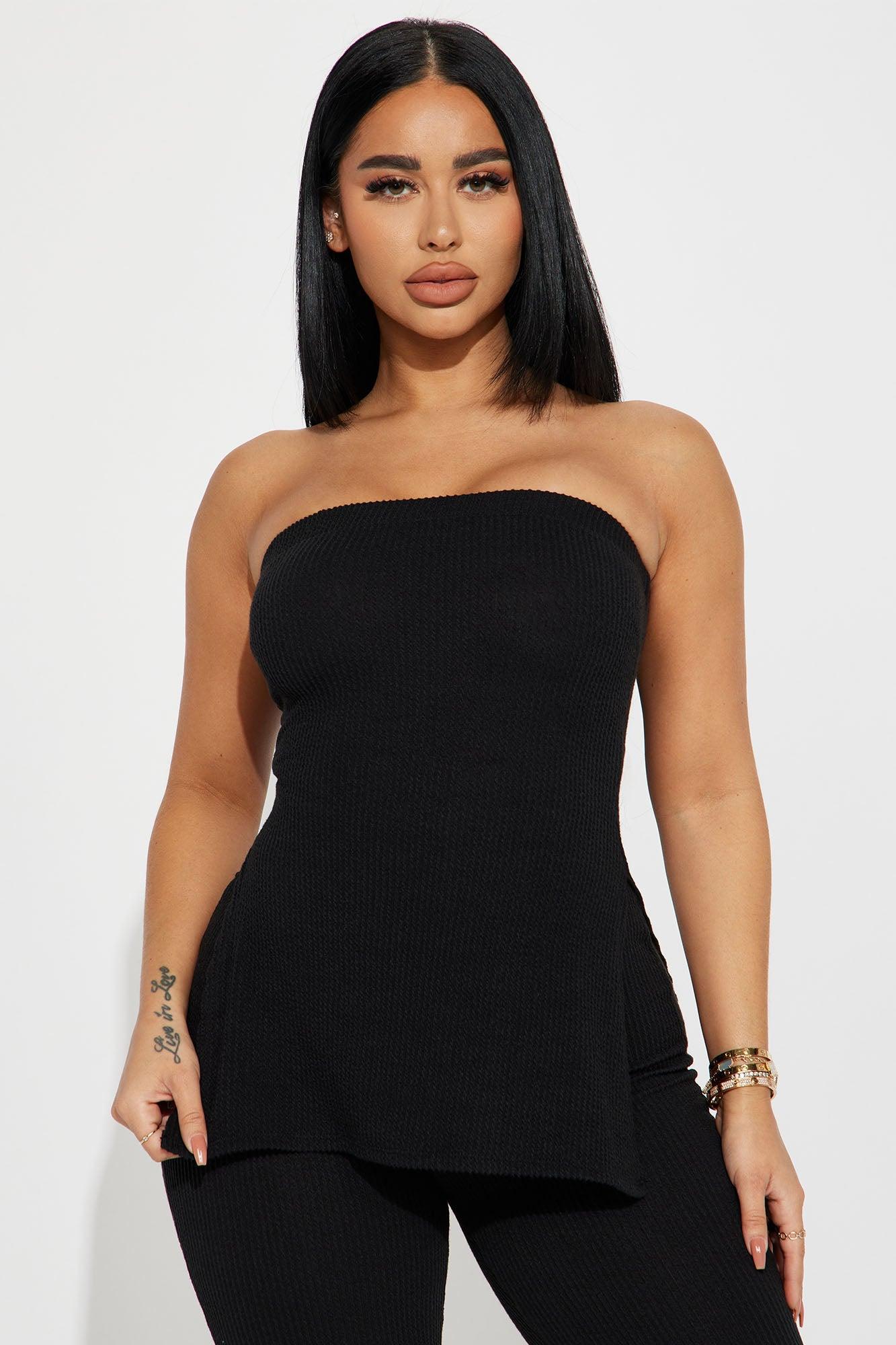 Highly Recommend Ribbed Pant Set - Black Product Image