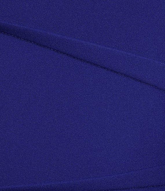 Calvin Klein Sideburst Boat Neck Sleeveless Ruched Pencil Dress Product Image