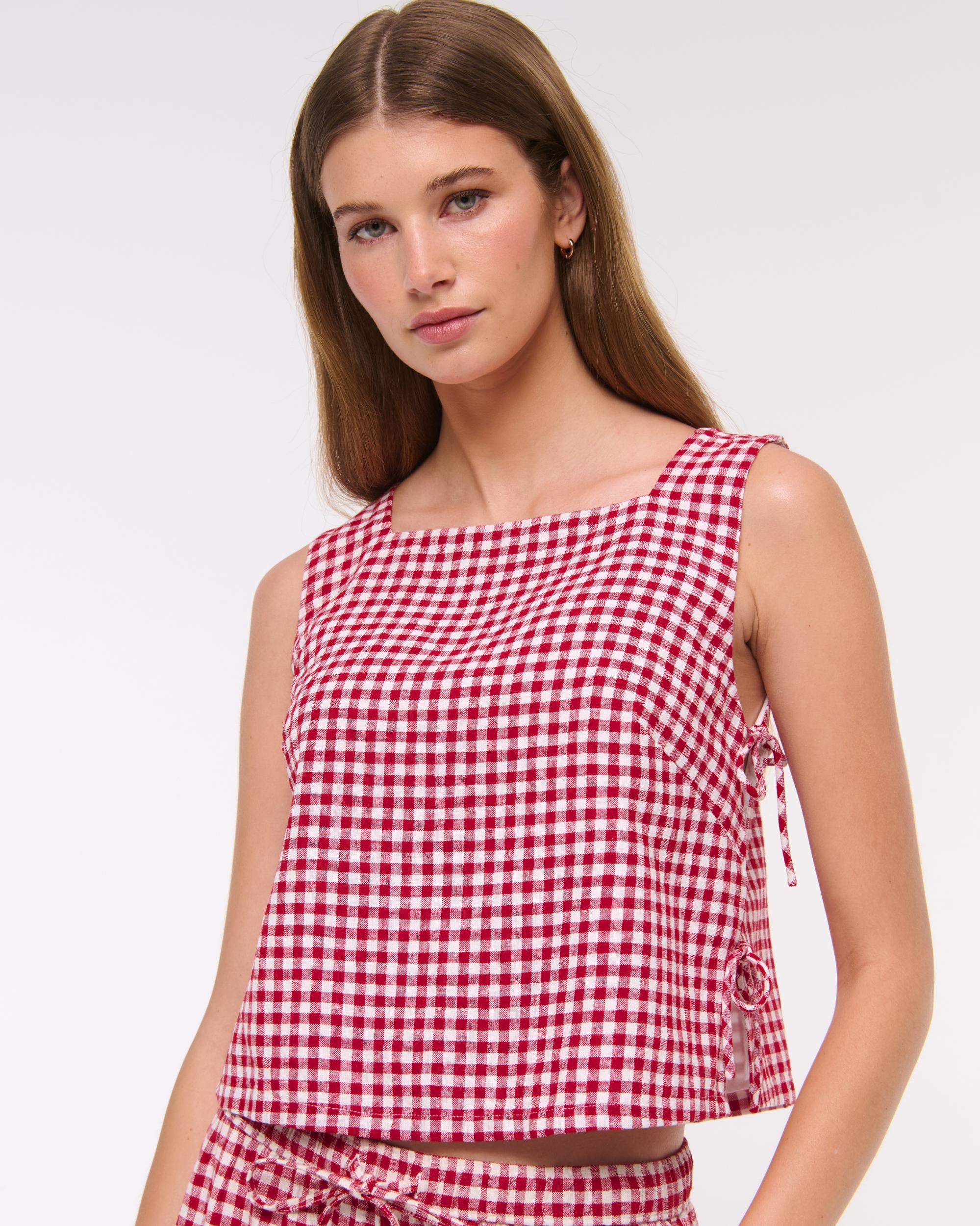 Apron Linen-Blend Set Top Product Image