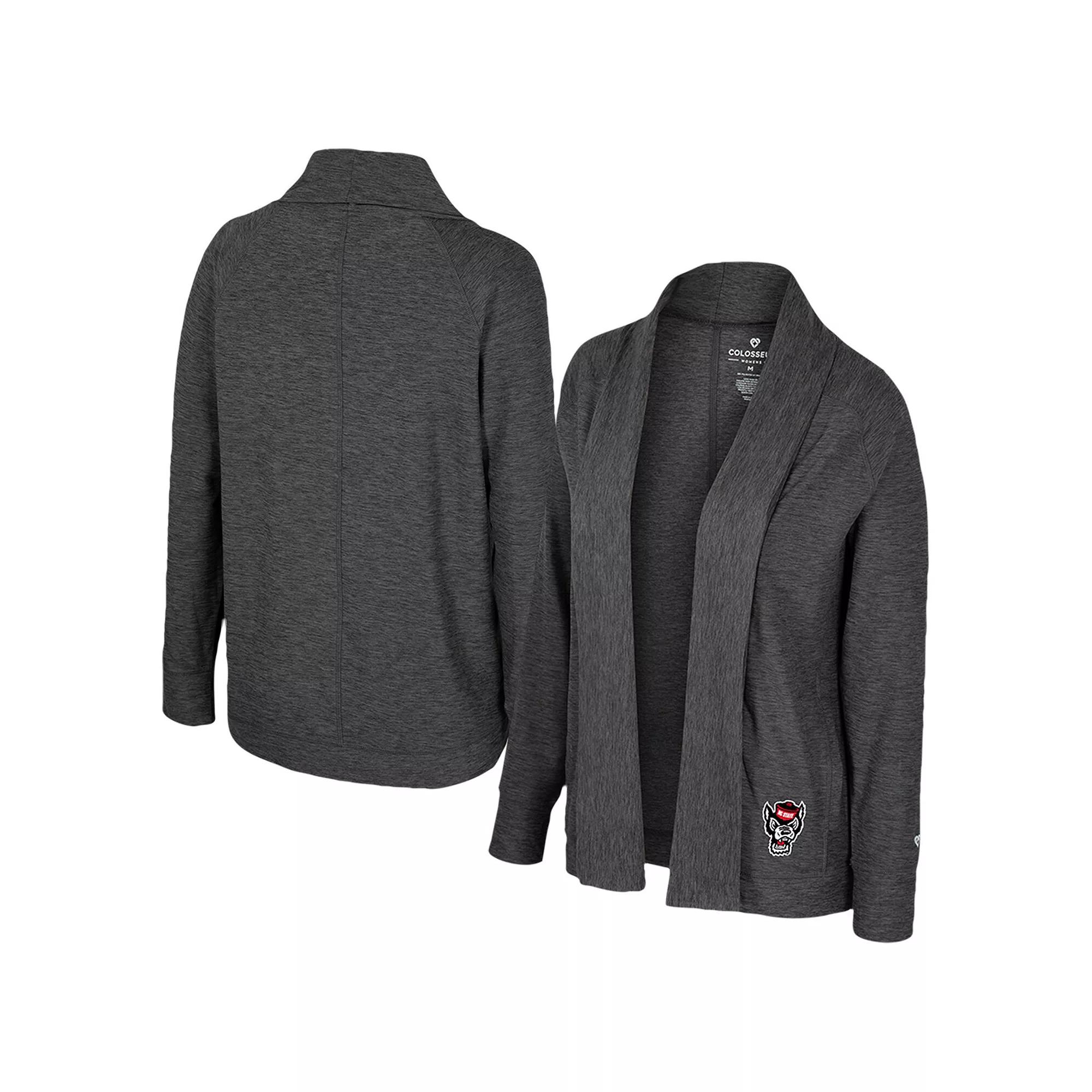 Women's Colosseum Charcoal NC State Wolfpack Dash Cardigan,  Product Image