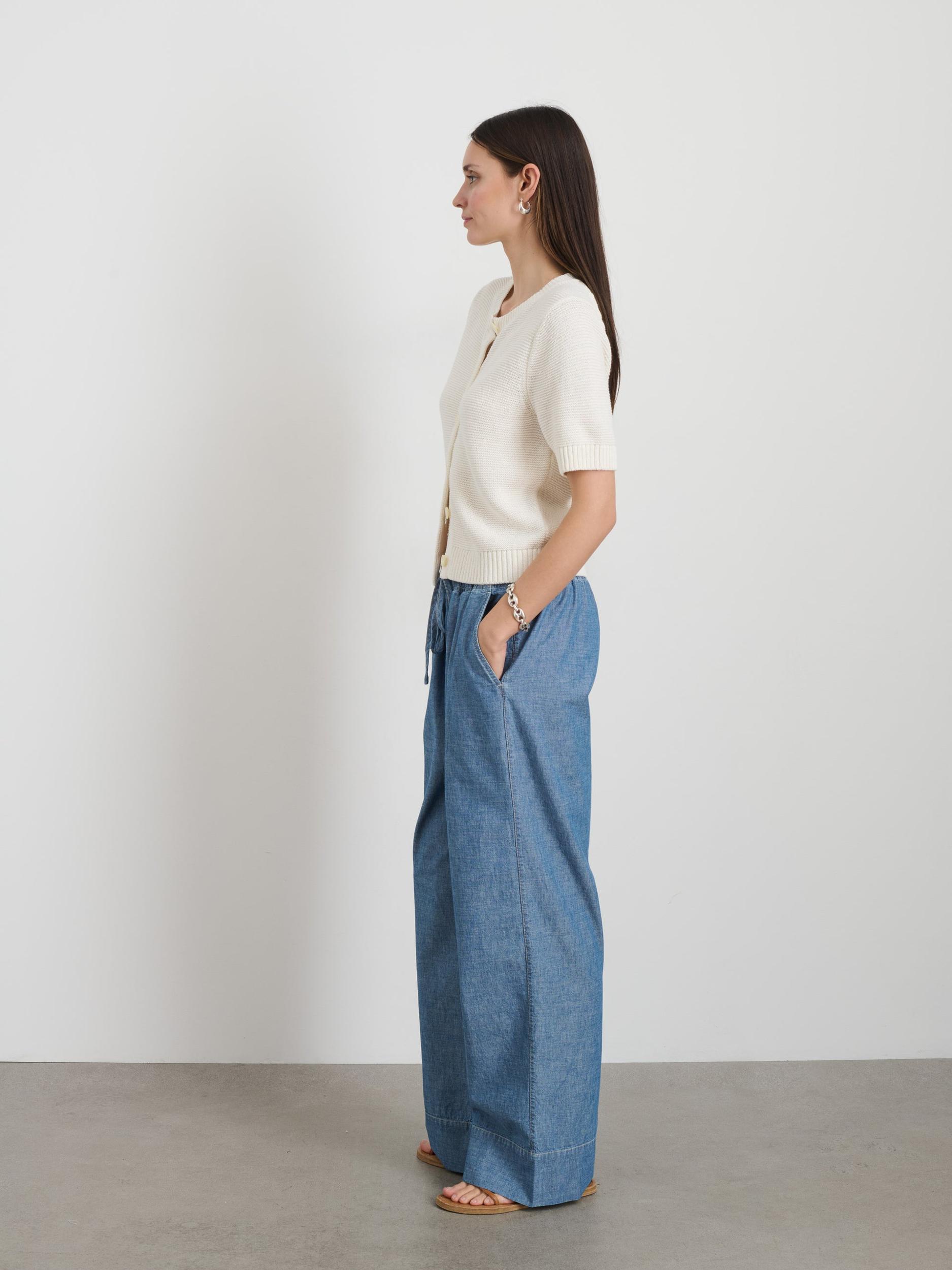 Elle Sweater In Cotton Linen Product Image