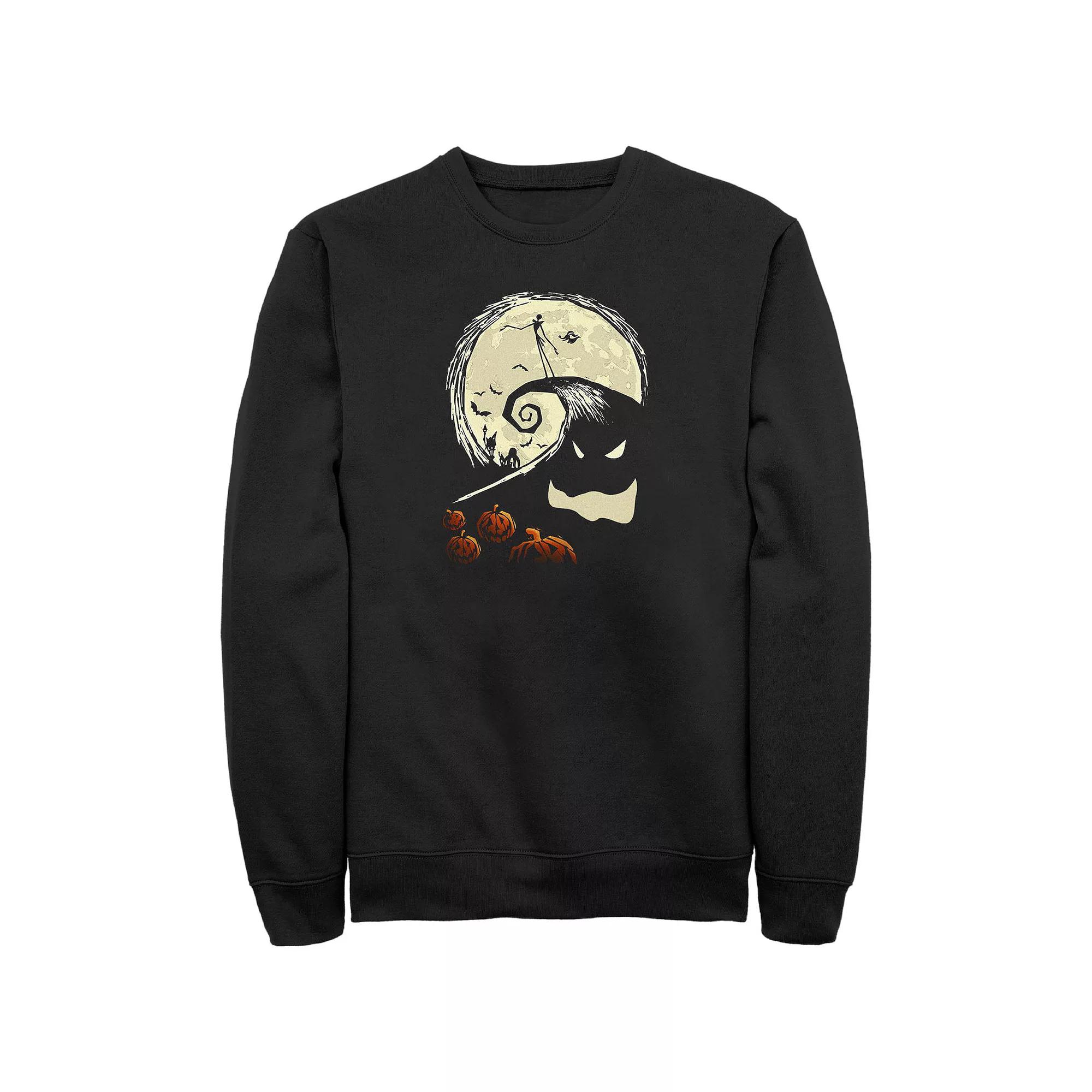 Disney's The Nightmare Before Christmas Jack On Oogie Boogie Hill Men's Graphic Fleece, Size: Medium, Black Product Image
