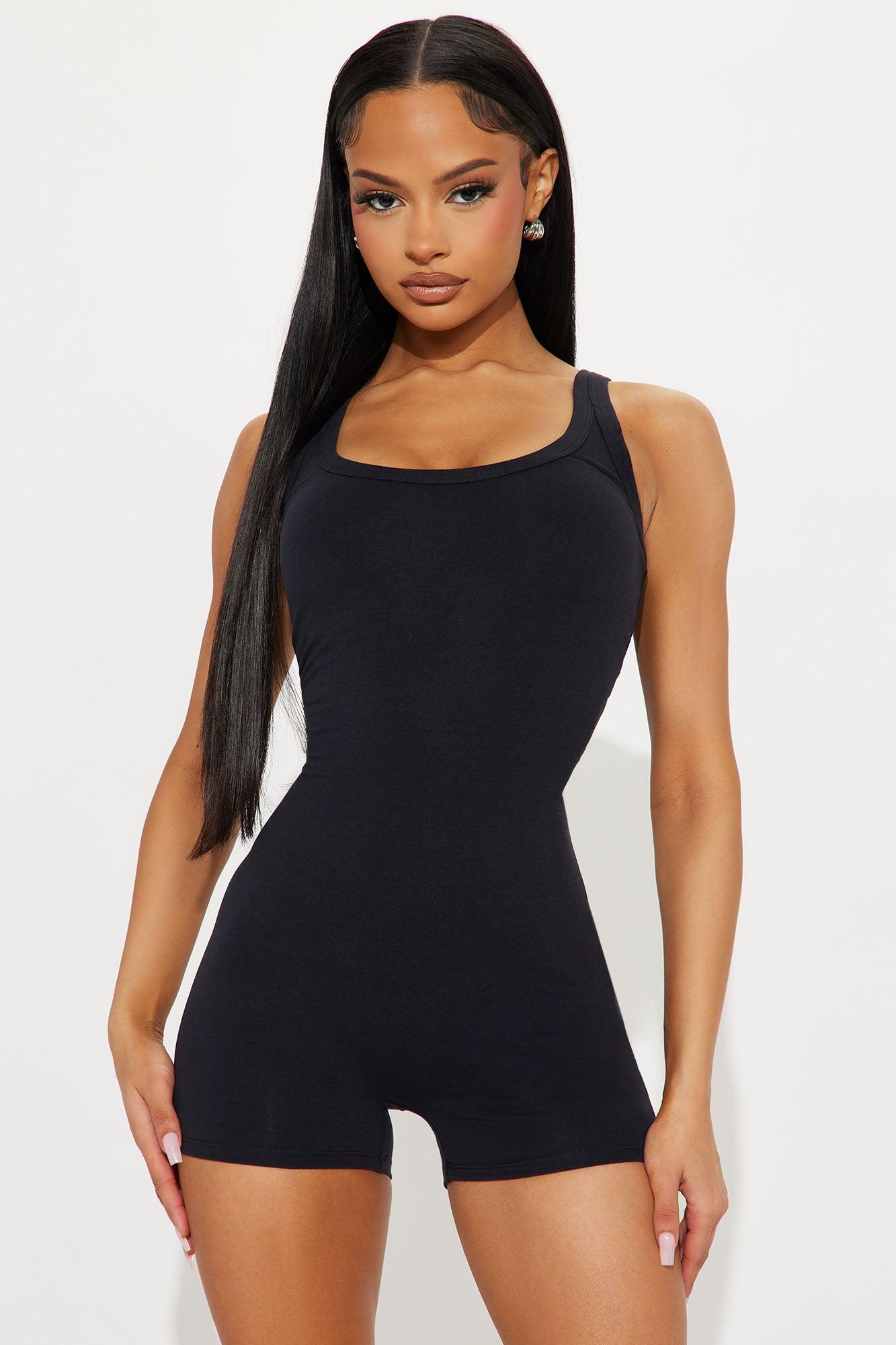 Olivia Sleeveless Romper - Black Product Image