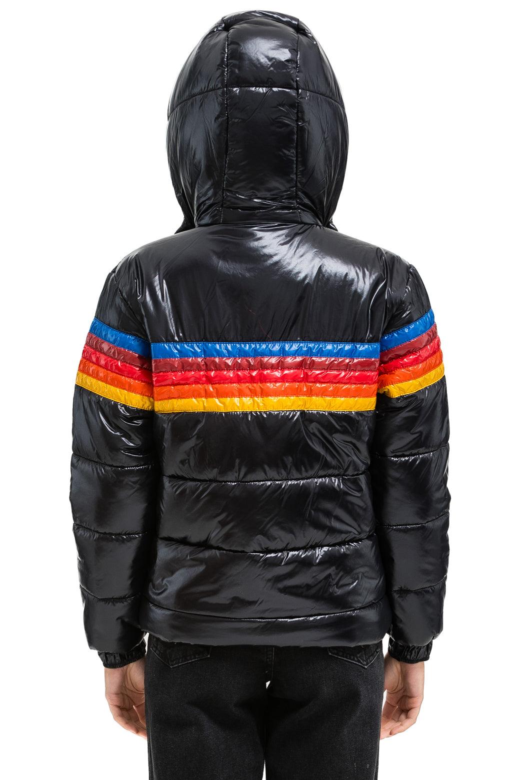 5 STRIPE TREKKER JACKET - GLOSSY BLACK Female Product Image