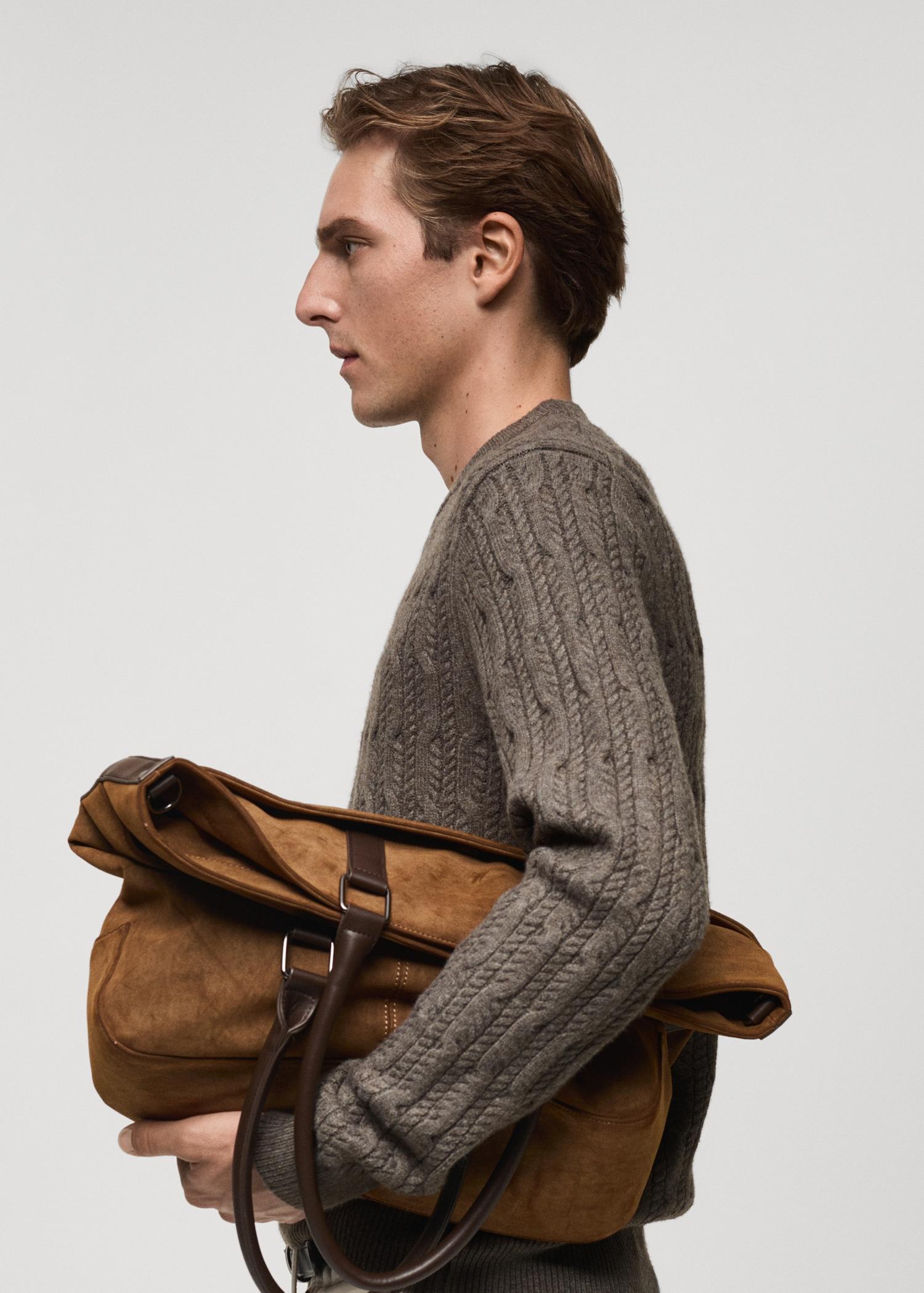 Braided knitted sweater - Men | MANGO USA Product Image