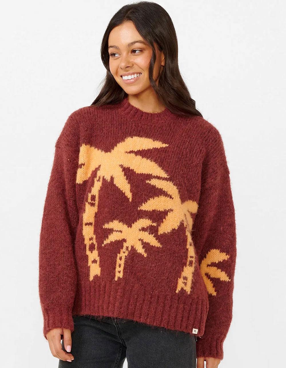 RIP CURL Beach Party Womens Sweater - PLUM Product Image