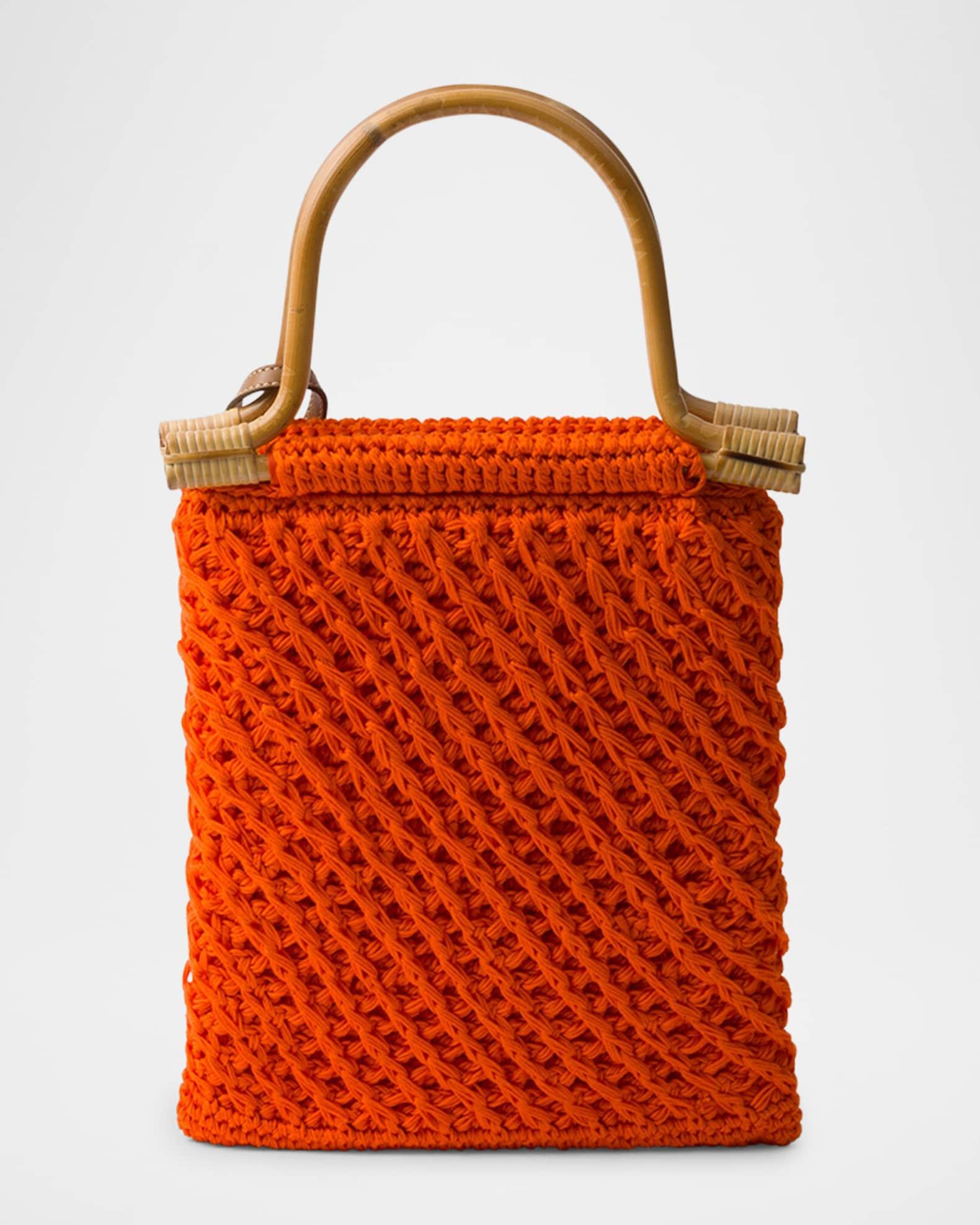 Cotton Crochet Mini Top-Handle Bag Product Image