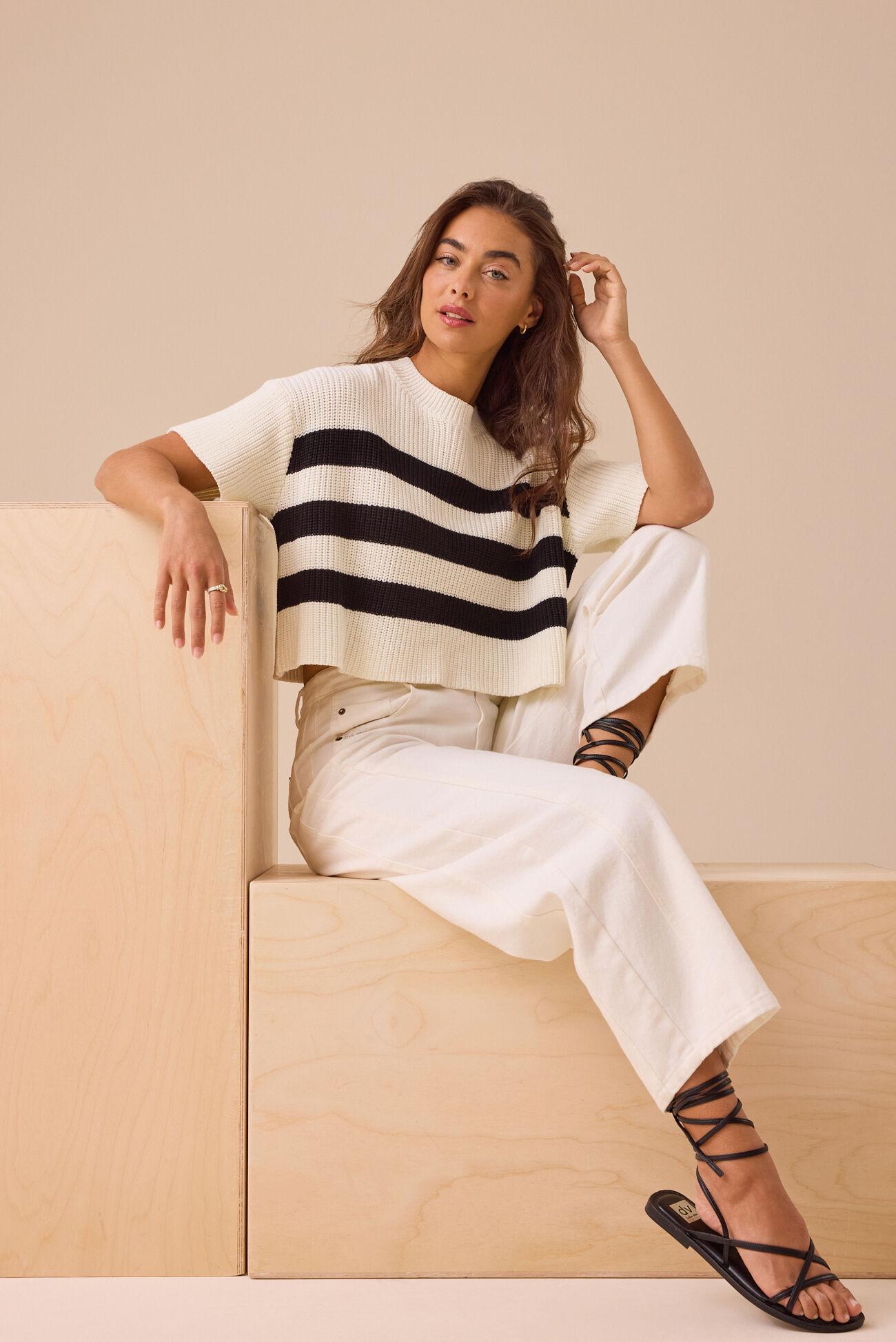Ricki Striped Boxy Sweater Product Image