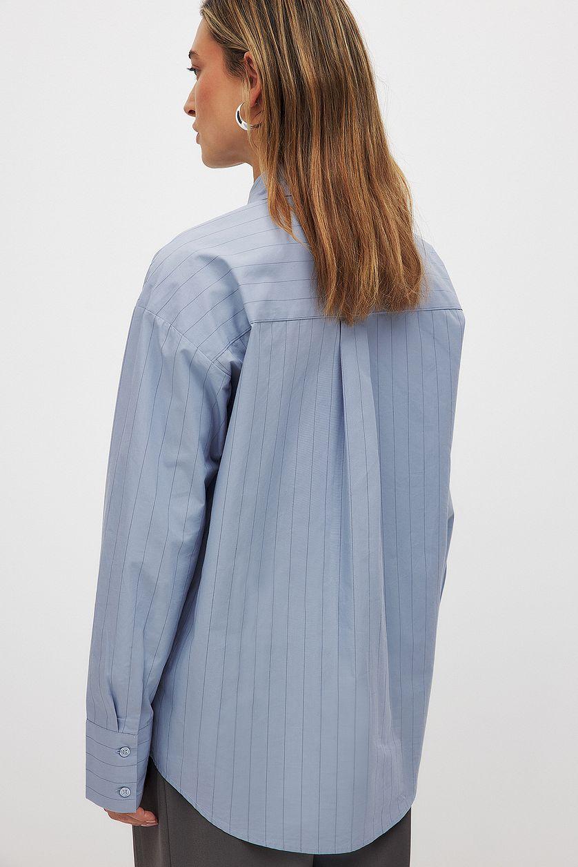 Oversized Long Sleeve Cotton Shirt Product Image