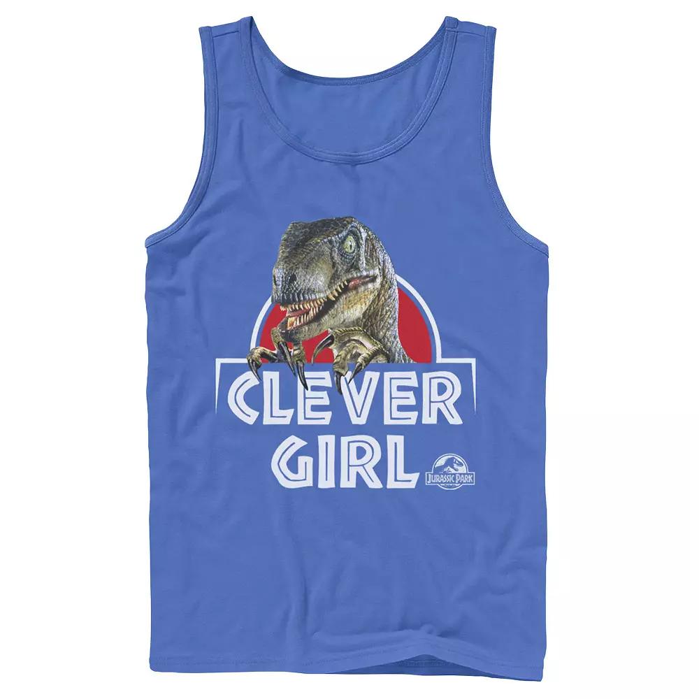 Men's Jurassic Park Velociraptor Real Clever Tank Top,  Product Image