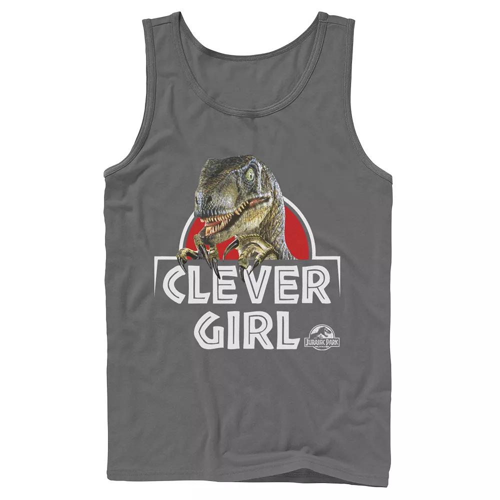 Men's Jurassic Park Velociraptor Real Clever Tank Top,  Product Image