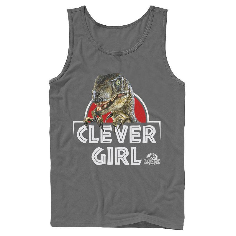 Men's Jurassic Park Velociraptor Real Clever Tank Top,  Product Image