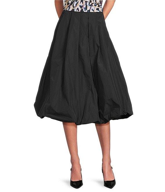 DKNY by Donna Karan Taffeta Bubble Midi Skirt Product Image