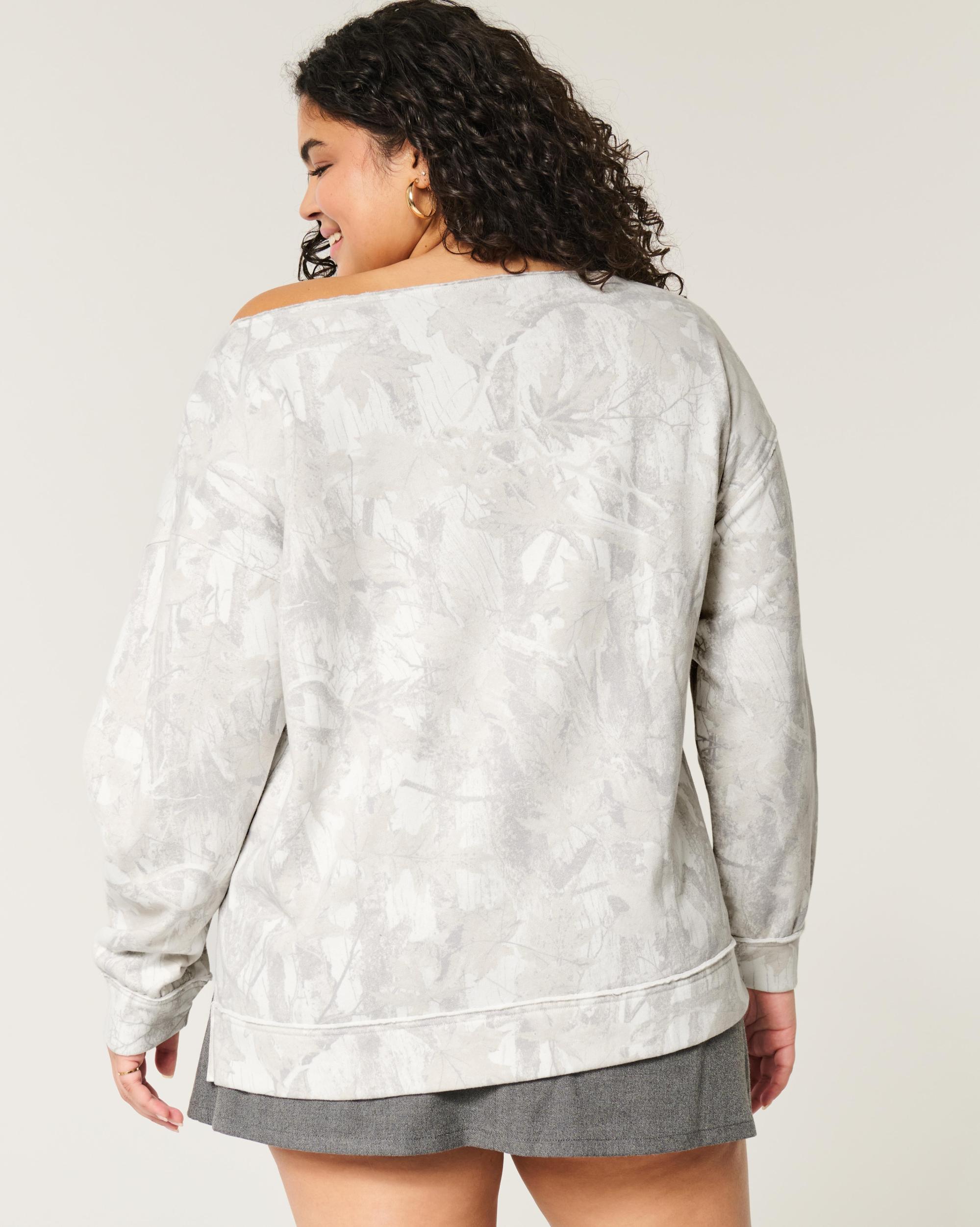 Oversized Off-the-Shoulder Sweatshirt Product Image