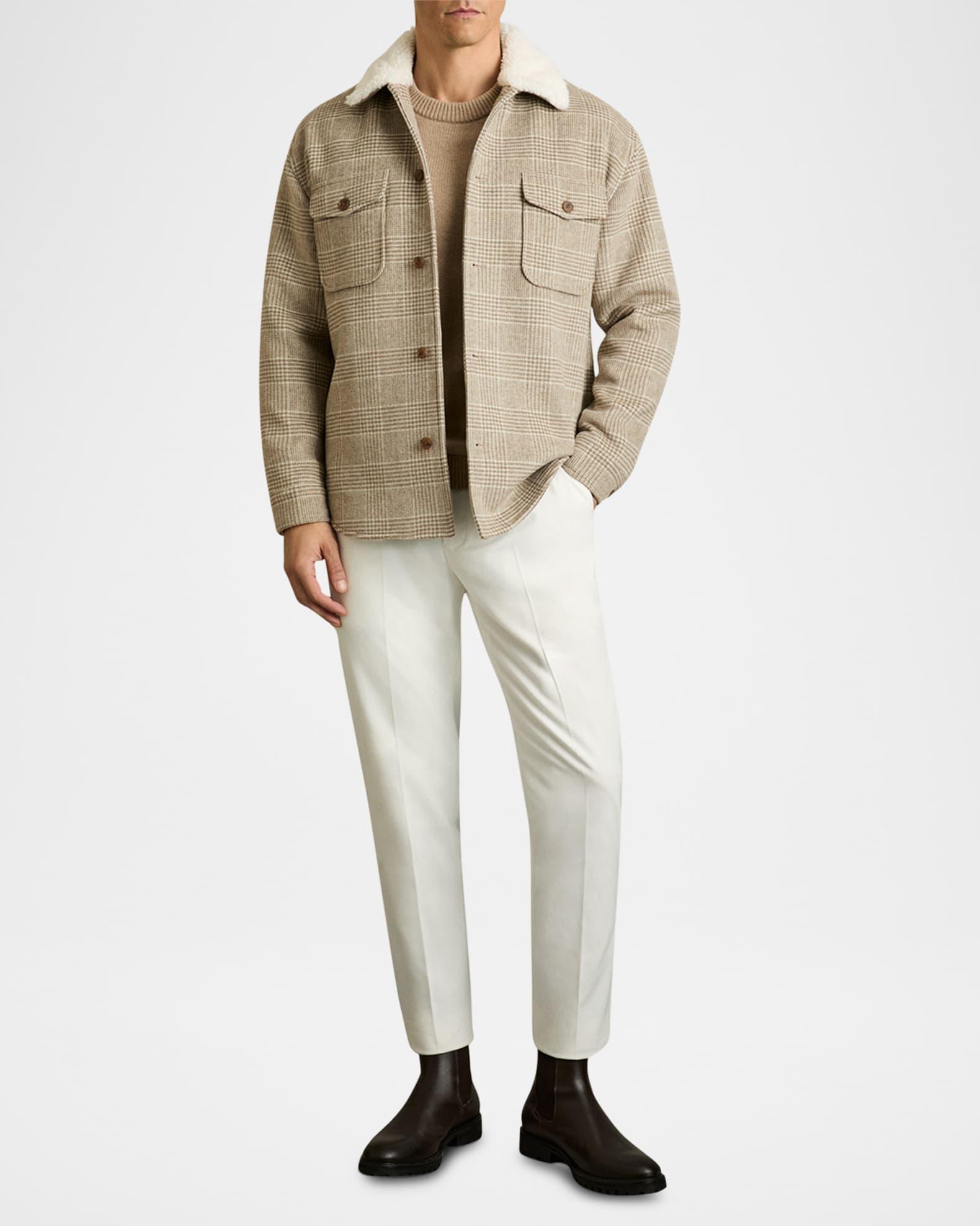 Men's Nix Wool-Blend Borg-Collar Check Overshirt Product Image