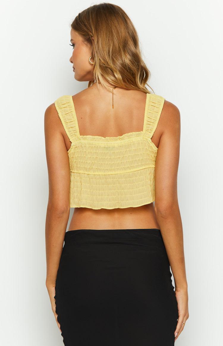 Pixie Yellow Crop Top Product Image